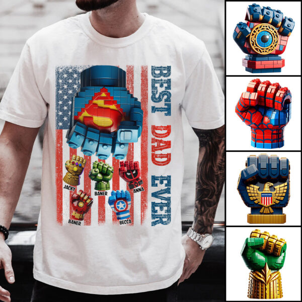 best dad ever custom marvel fist building blocks t shirt gift 1.jpg
