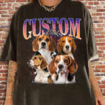 custom text beagle dog lovers graphic tee shirt for women 1.jpg