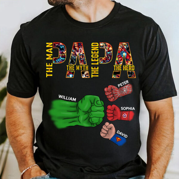 dad the man the myth the legend the hero superhero family fist shirt 1.jpg