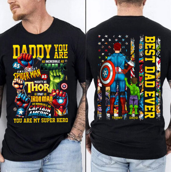 daddy you are my superhero best dad ever marvel avengers shirt 1.jpg