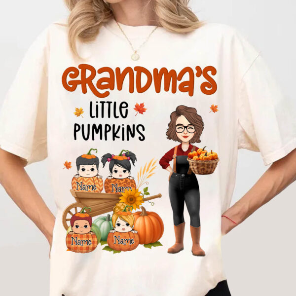 grandmas little pumpkins personalized cute fall family shirt 1.jpg