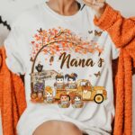 nanas little pumpkins personalized fall truck shirt for women 1.jpg