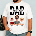 personalized dad t shirt custom kids names family cartoon tee gift 1.jpg