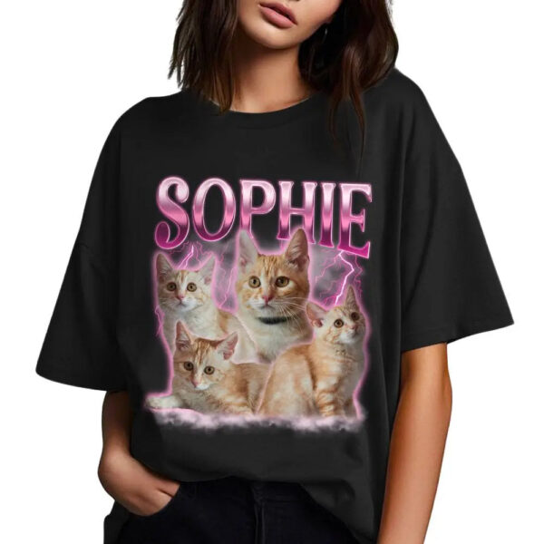 personalized sophie cat t shirt custom name pet lover gift tee 1.jpg