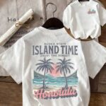 Hawaiian Island Vibes T Shirt Retro Summer Beach Vacation Graphic Tee Unisex Cotton Shirt.jpg