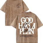 God Has a Plan Vintage Washed T Shirt 230gsm Heavyweight Double Sided Christian Graphic Tee.jpg