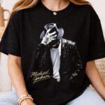 Michael Jackson Iconic Pose T Shirt with Signature Vintage King of Pop Graphic Tee Premium 100 Cotton MJ Silhouette Top Made in USA.jpg