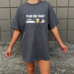 Pontoon Boat Plan T Shirt Funny Beer Boating Graphic Tee for Men Casual Summer Lake Shirt.jpg