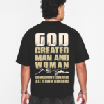 God Created Man Woman T Shirt Traditional Christian Values Tee.png