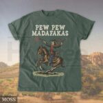 Retro Cowboy Graphic T Shirt Funny Western Pew Pew Tee Vintage Rodeo Aesthetic Shirt.jpg