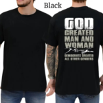 God Created Man Woman T Shirt Traditional Christian Values Tee.png