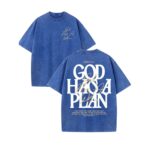 God Has a Plan Vintage Washed T Shirt 230gsm Heavyweight Double Sided Christian Graphic Tee.jpg