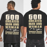 God Created Man Woman T Shirt Traditional Christian Values Tee.png