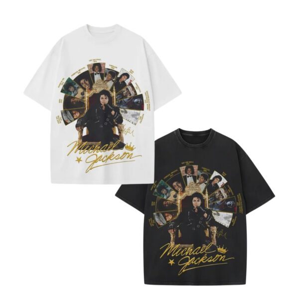 Michael Jackson Retro T Shirt Vintage King of Pop Unisex Graphic Top Classic 80s 90s Music Legend Shirt for Men Women.jpg