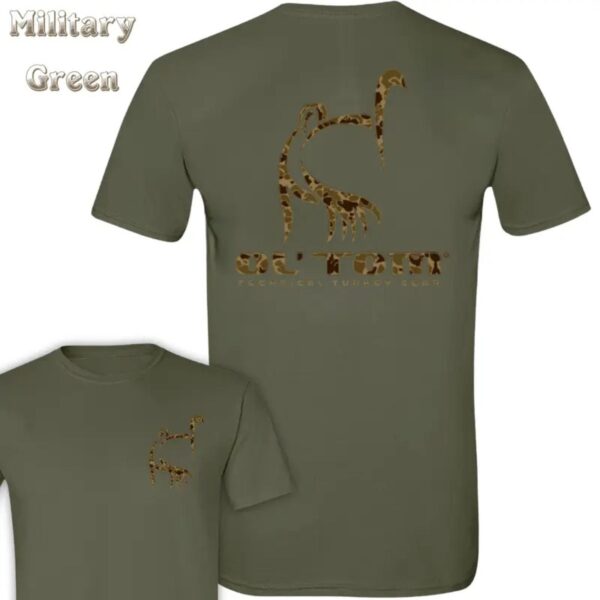 Minimalist Turkey Hunting T Shirt Camo Chest Logo Graphic Tee Unisex Cotton Hunter Lifestyle Shirt.jpg