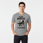 Anti Stupid Cat Graphic T Shirt 1